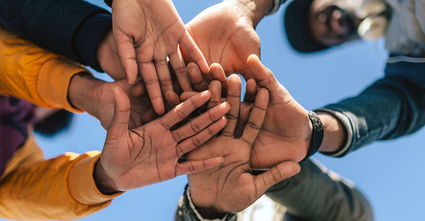 Hands in a circle