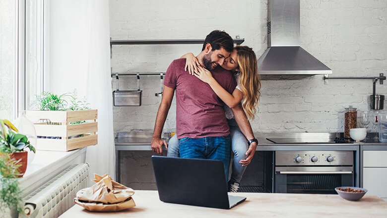 couple in kitchen