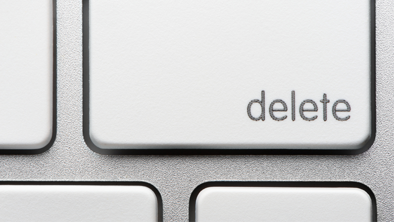 close-up keyboard delete key