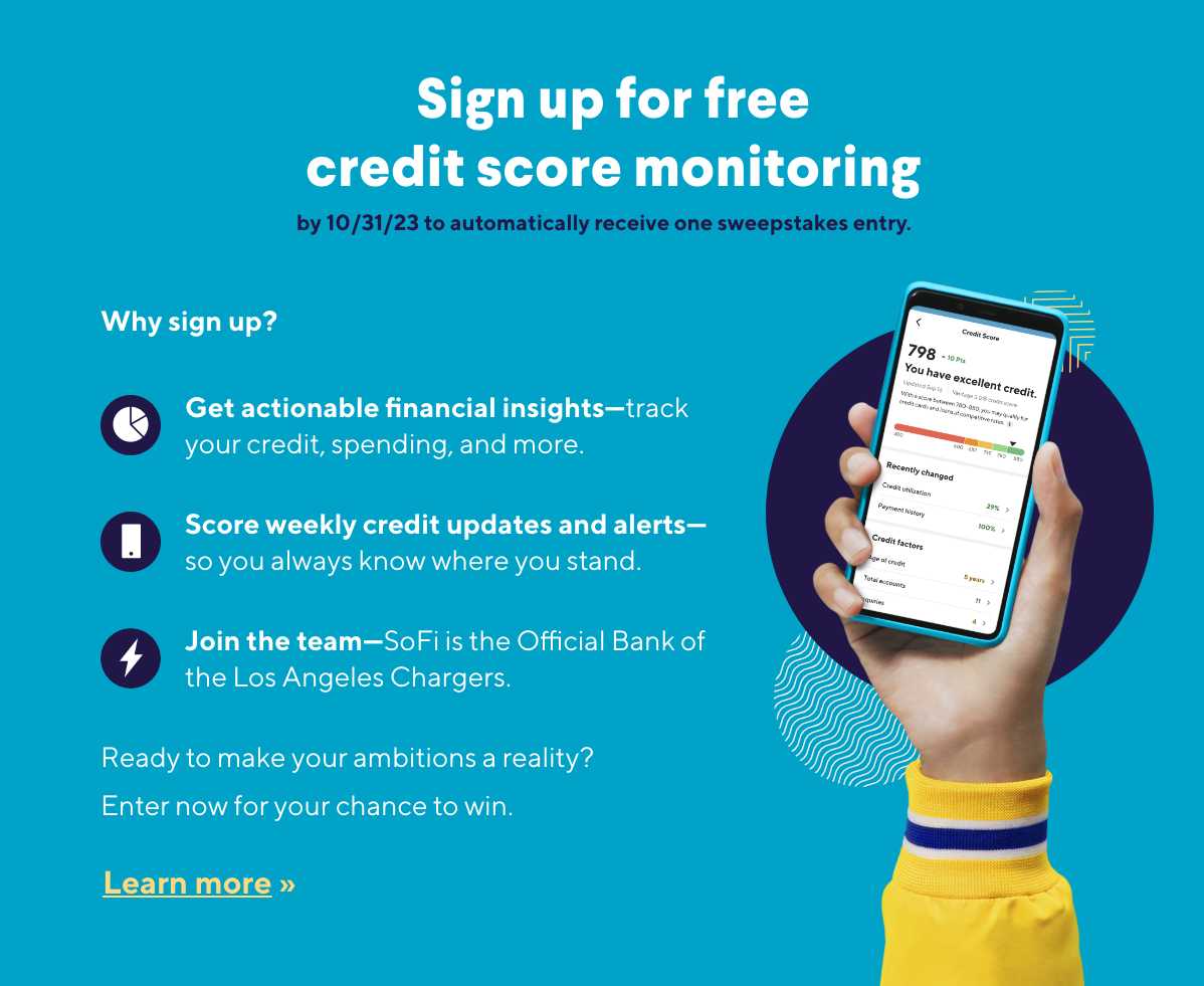 Sign up for free credit score monitoring