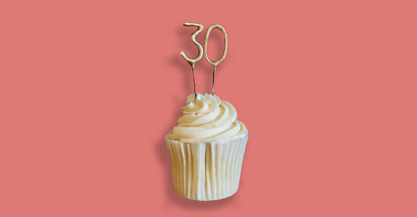 30th birthday cupcake