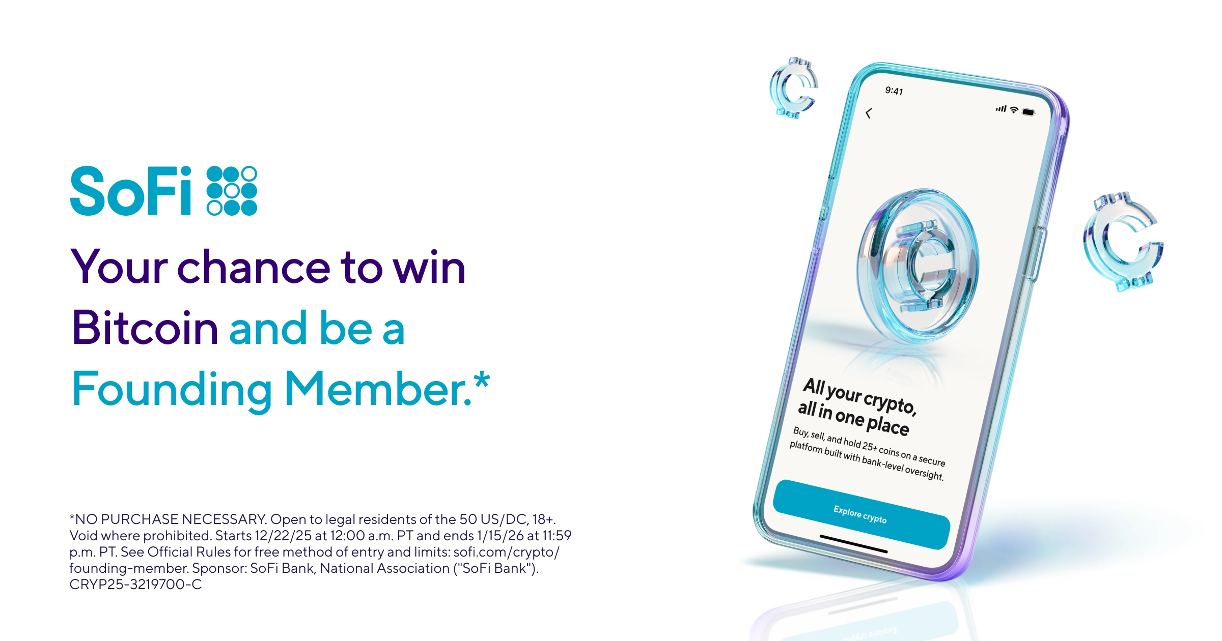 SoFi Crypto Founding Member Sweepstakes