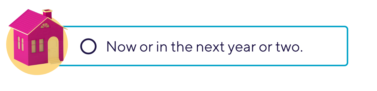 Now or in the next year or two.