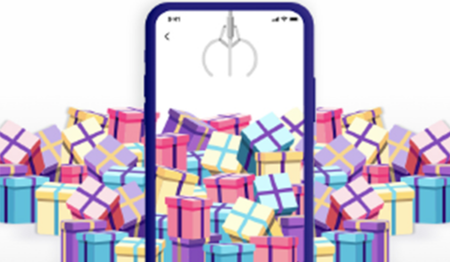 Claw game on a phone screen