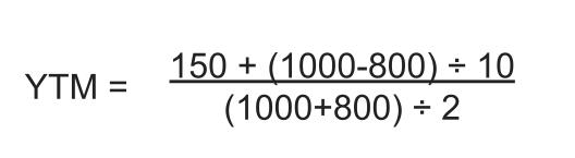 example of yield to maturity formula