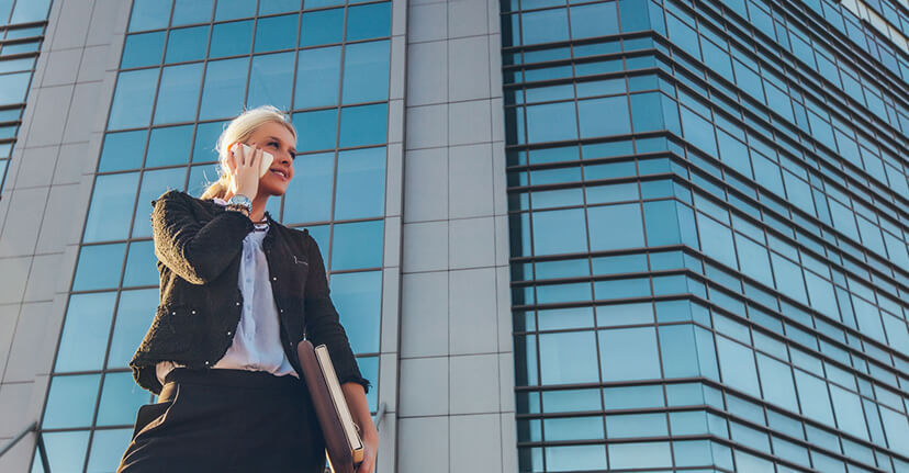 business woman on phone