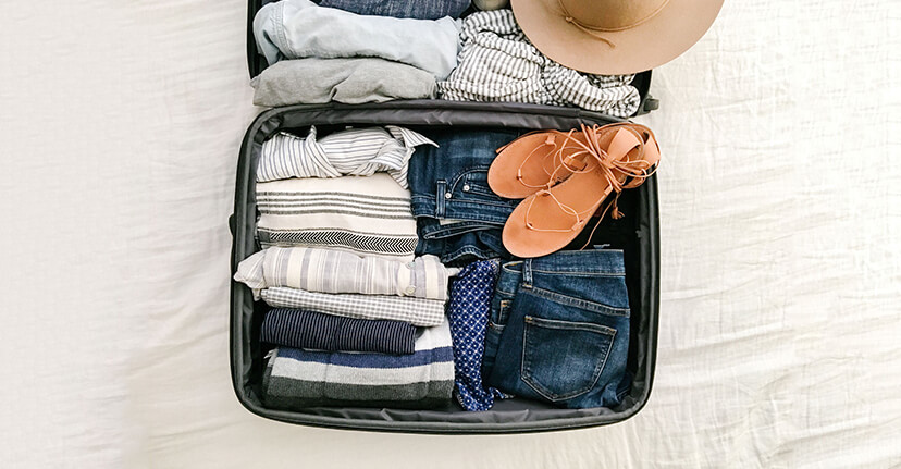 Packed suitcase