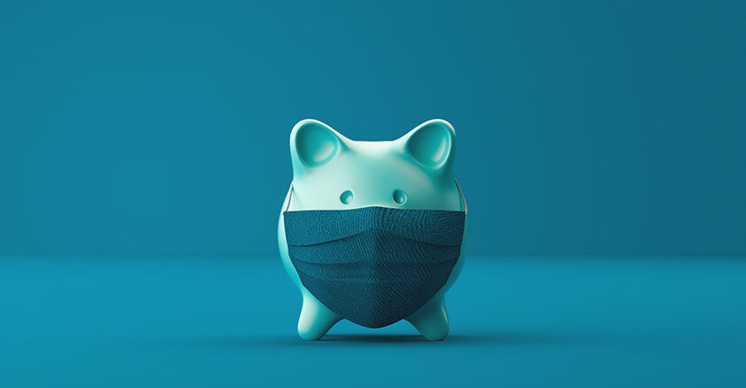 piggy bank with mask