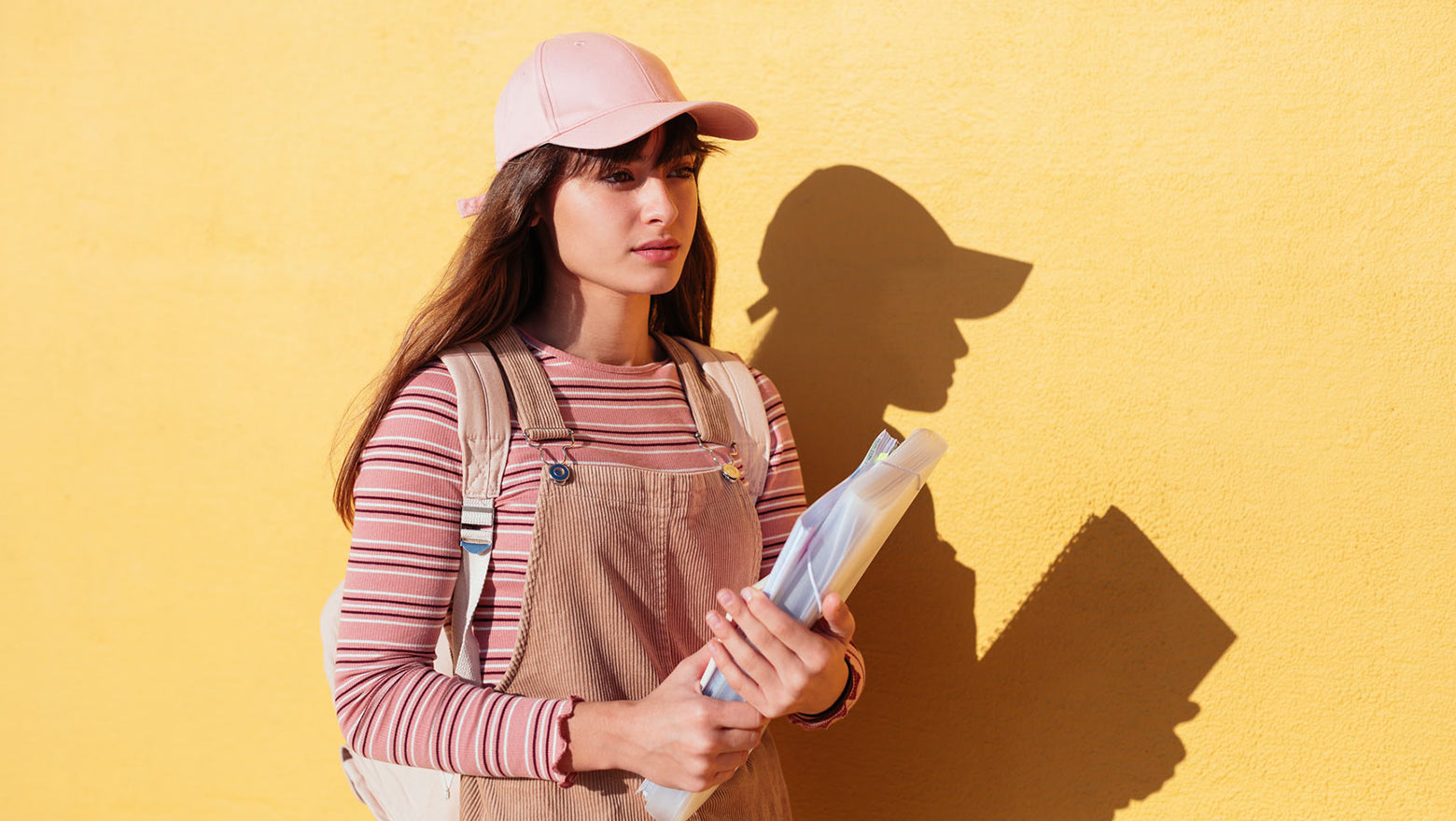 college student with books