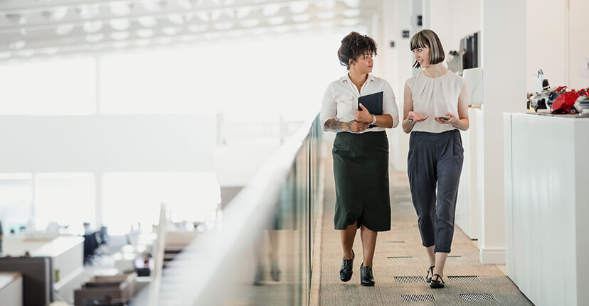 women coworkers in office